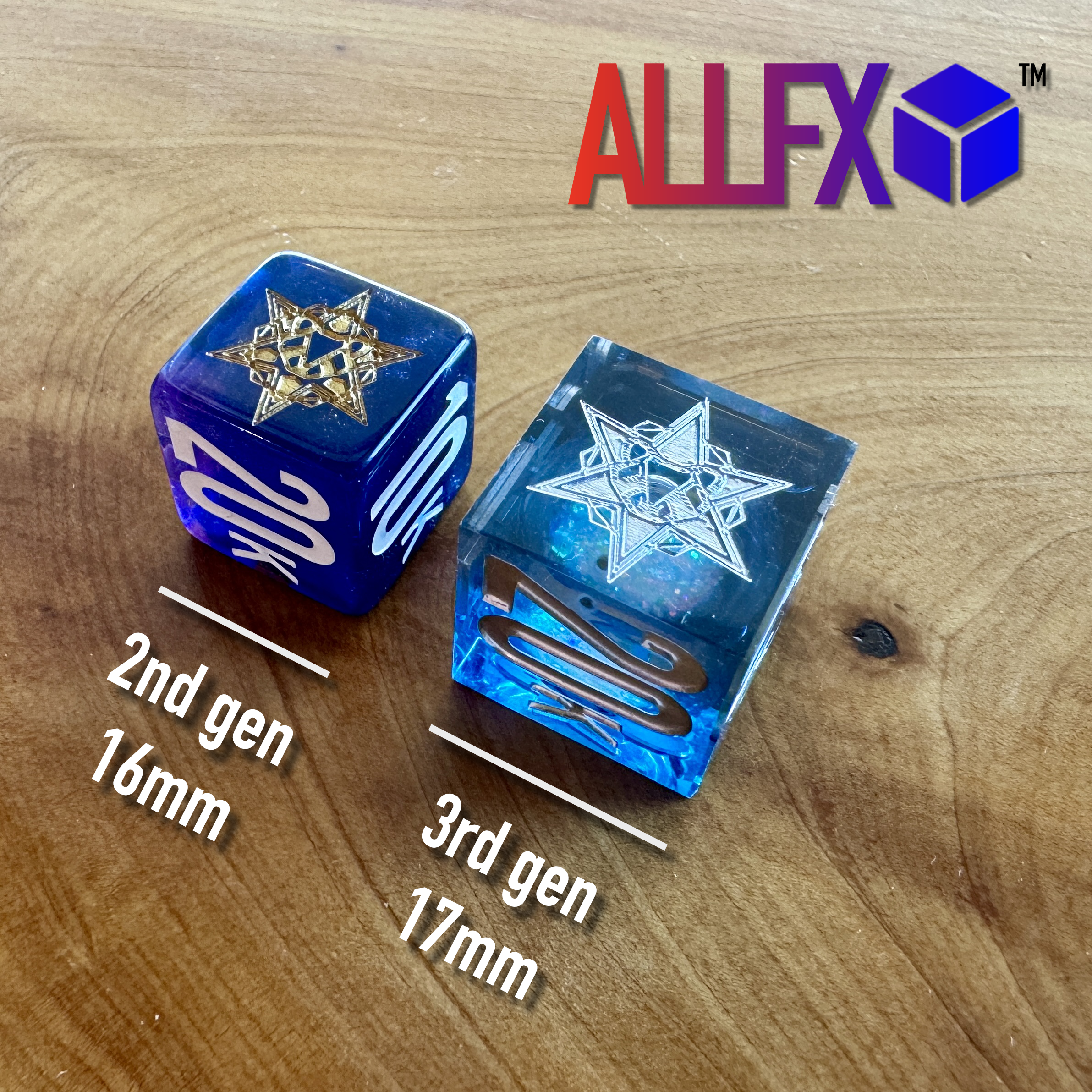 ALLFX™ (Gen 3) Aqua Marine Liquid Core Dice